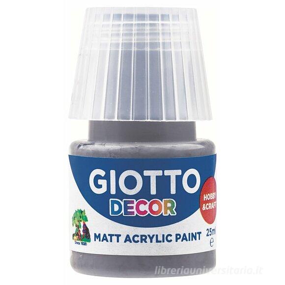 Tempera acrilico Giotto Decor ml 25 grigio scuro
