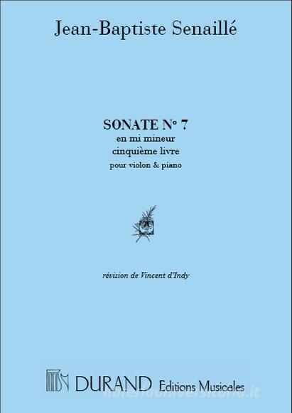 Sonate N 7 Livre V En Mi M Violon/Piano (D'Indy)