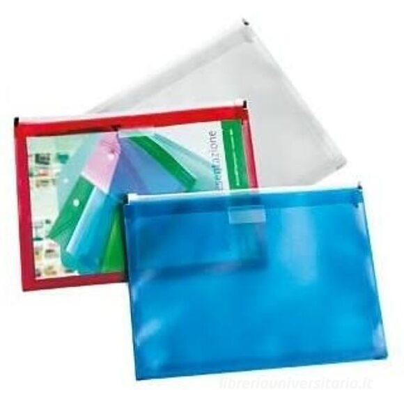 Astuccio in polipropilene con zip cm 25,5x13,5 (colori assortiti)