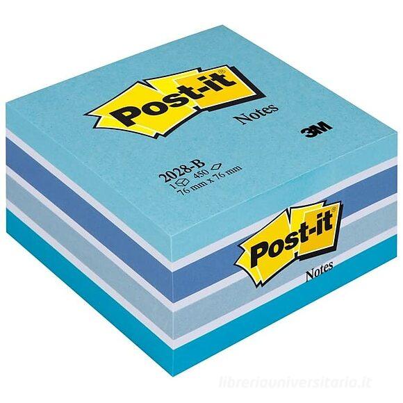 Blocchetto da 450 notes adesivi Post-It mm 76x76 blu azzurro