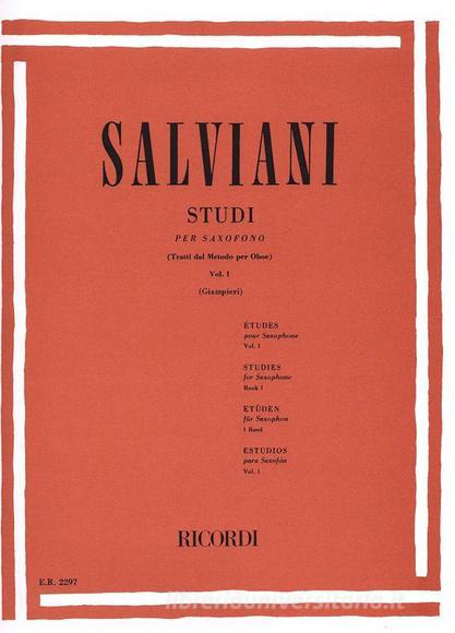 Studi Per Saxofono (Tratti Dal Metodo Per Oboe) Ed. A. Giampieri - Volume I