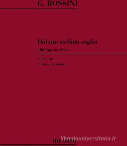 Mose' In Egitto: Dal Tuo Stellato Soglio Ed. De Meglio