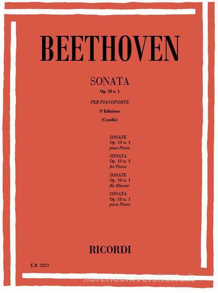32 Sonate: N. 5 In Do Min. Op. 10 N. 1 Per Pianoforte Spartito