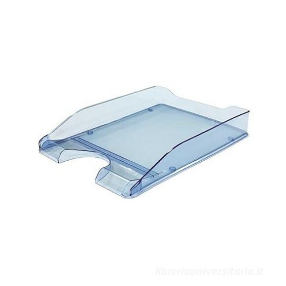 Vaschetta porta corrispondenza blu trasparente cm 34x25