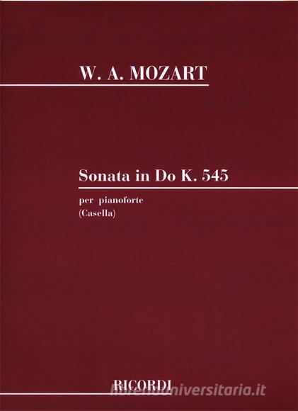 Sonata Kv 545 In Do Per Pianoforte Ed. A. Casella