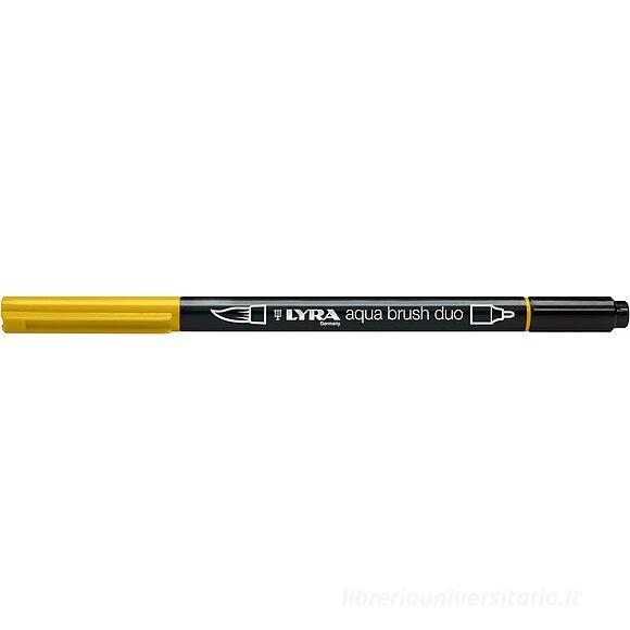 Pennarello acquerellabile Lyra Aqua Brush Duo giallo scuro