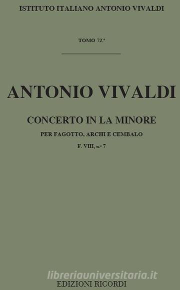 Concerti Per Fg., Archi E B.C.: In La Min. Rv 497 F Viii, 7 - T 72 Opere Strumentali Di A. Vivaldi (Malipiero)