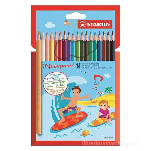 Confezione 18 pastelli acquerellabili Aquacolor