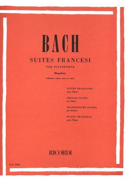 6 Suites Francesi Bwv 812 - 817 Per Pianoforte