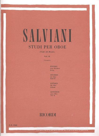 Studi Per Oboe (Tratti Dal Metodo) Volume Ii Ed. A. Giampieri