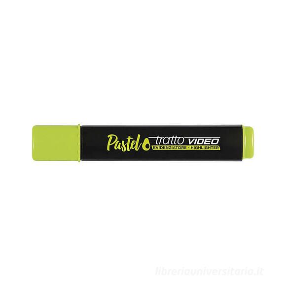 Evidenziatore con punta a scalpello Tratto Video Pastel avocado