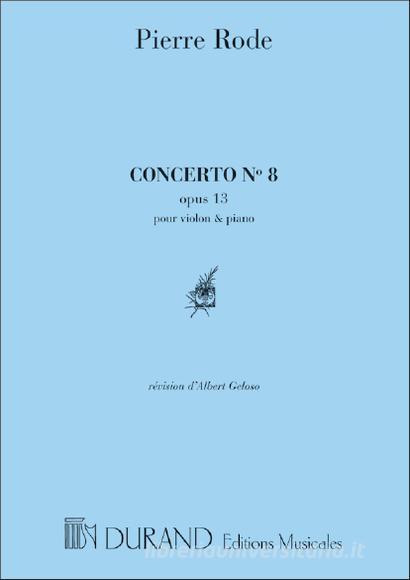 Concerto N. 8, Pour Violon Et Piano (Geloso)