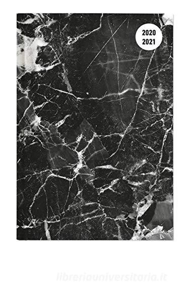 Diario agenda 16 mesi settimanale 2020-2021 Collegetimer A5 Black Marble