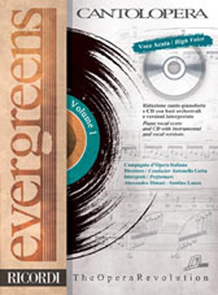 Cantolopera: Evergreens (Voce Acuta - High Voice) Per Voce E Pianoforte Cantolopera - Spartito + Cd