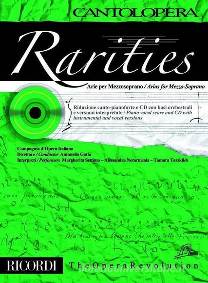 Cantolopera: Rarities - Arie Per Mezzosoprano Per Voce E Pianoforte Cantolopera - Spartito + Cd