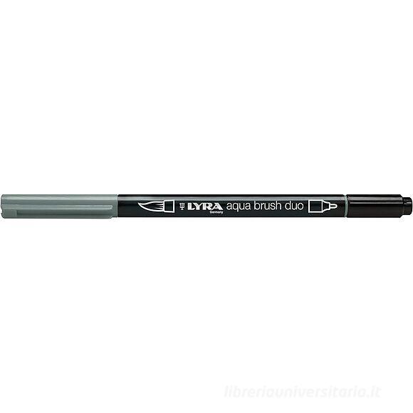 Pennarello acquerellabile Lyra Aqua Brush Duo grigio medio freddo