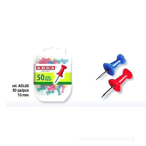 Confezione 50 spilli cartografici a clessidra colori assortiti