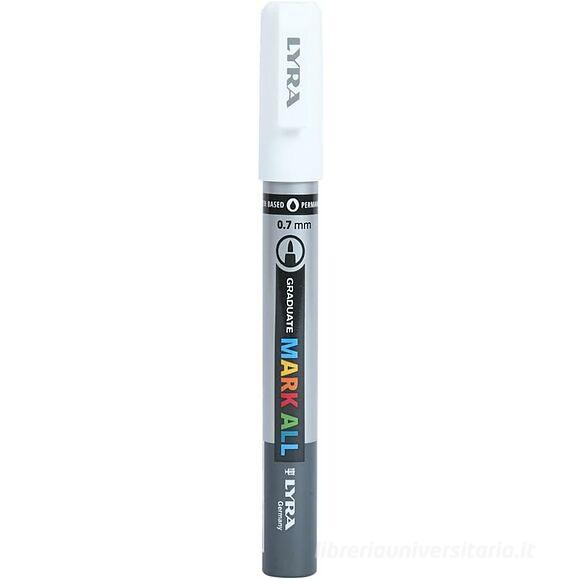 Pennarello marcatore Graduate Mark All 0,7 mm bianco
