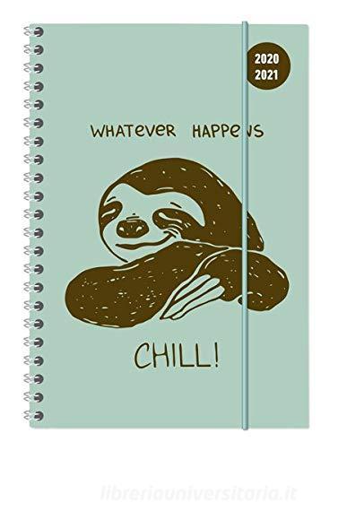 Diario agenda 16 mesi spiralata settimanale 2020-2021 Collegetimer A5 Chill