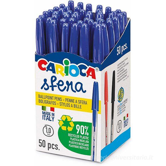 Confezione 50 penne a sfera blu