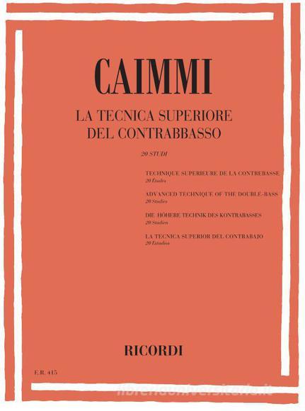 Tecnica Superiore Del Contrabbasso 20 Studi