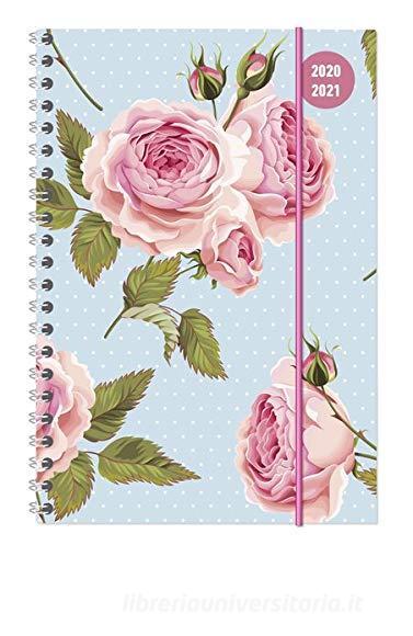 Diario agenda 16 mesi spiralata settimanale 2020-2021 Collegetimer A5 Roses