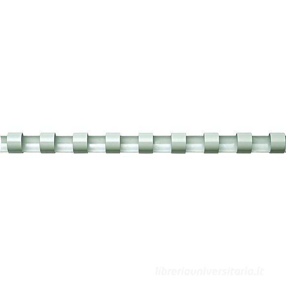 Confezione 100 dorsi plastici 6 mm bianco