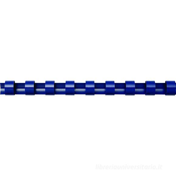Confezione 100 dorsi plastici 8 mm blu