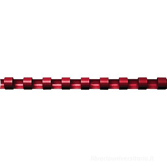 Confezione 100 dorsi plastici 8 mm rosso