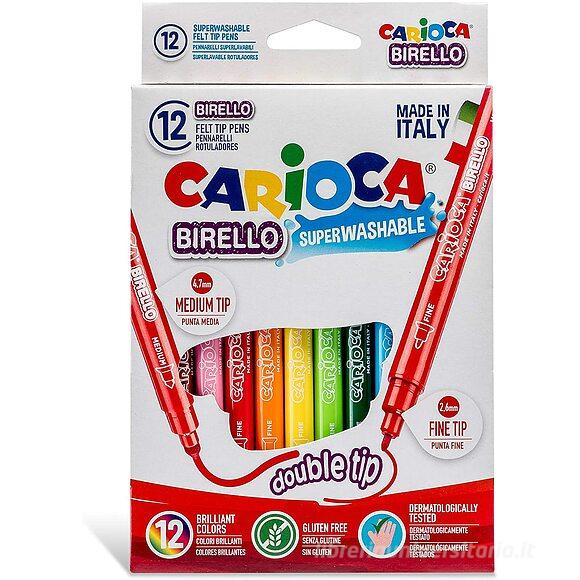 Astuccio 12 pennarelli Birello a doppia punta