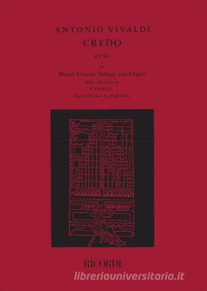 Credo Rv 591 Ed. A. Casella - Per Coro A 4 Voci Miste E Orch. Testo Latino/Inglese