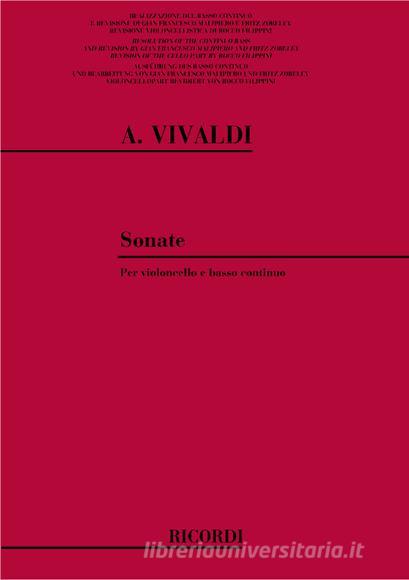 Sonate (9) (F Xiv, 1-9) Ed. G.F. Malipiero, F. Zobeley - Per Violoncello E Basso Continuo Opere Strumentali Di A. Vivaldi (Malipiero)