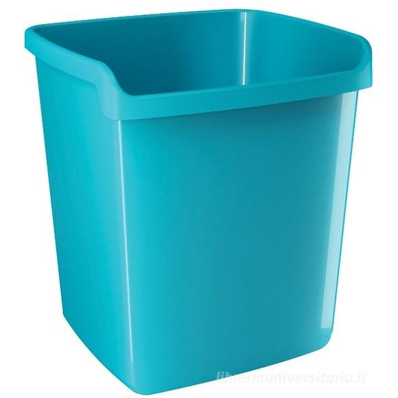 Cestino getta carte My Desk 15 litri turchese