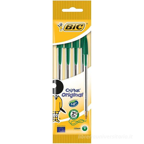 Confezione 4 penne biro Cristal Original