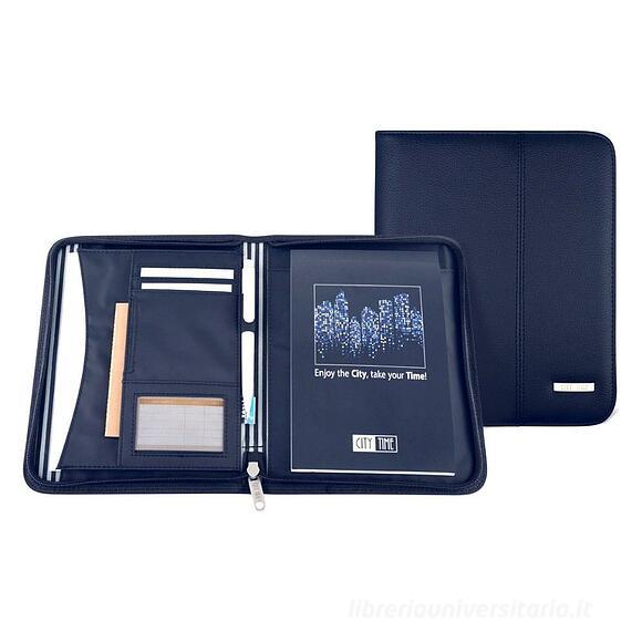 Porta blocco formato A4 Professional City Time blu