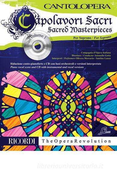 Cantolopera: Capolavori Sacri - Soprano Vol. 1 Per Voce E Pianoforte Cantolopera - Spartito + Cd