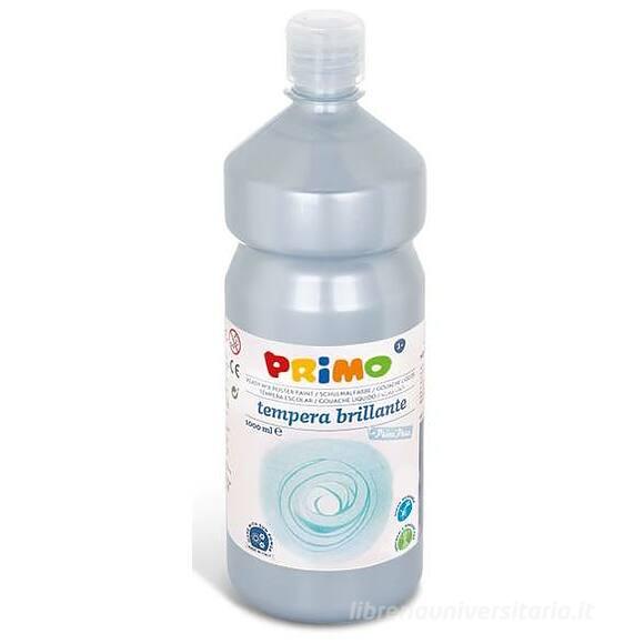 Flacone 1 litro colore a tempera brillante argento