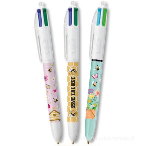 Cofanetto Save The Bees 3 penne a sfera 4 Colours 1 crema Bee It