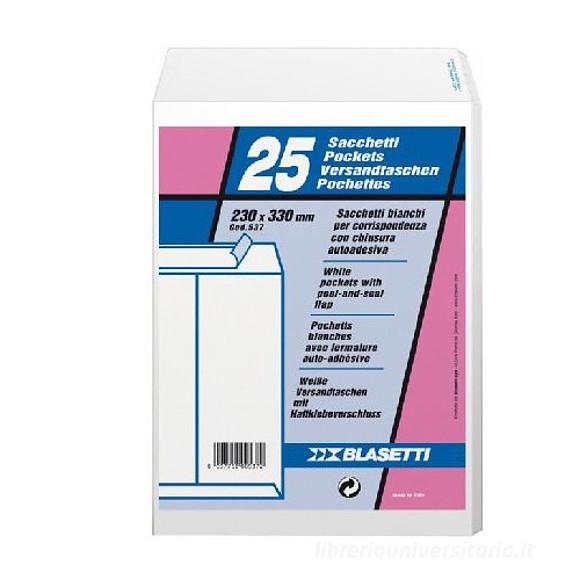 Confezione 25 buste a sacco MailPack con lembo autoadesivo 23x33