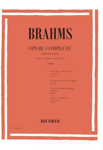 Opere Complete Per Pianoforte Volume Ii