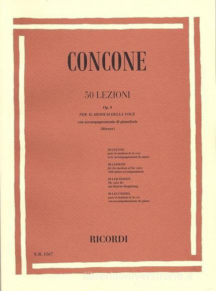 50 Lezioni Di Canto Op. 9 Ed. H. Blower - Per Il Medium Della Voce Con Accompagnamento Di Pianoforte