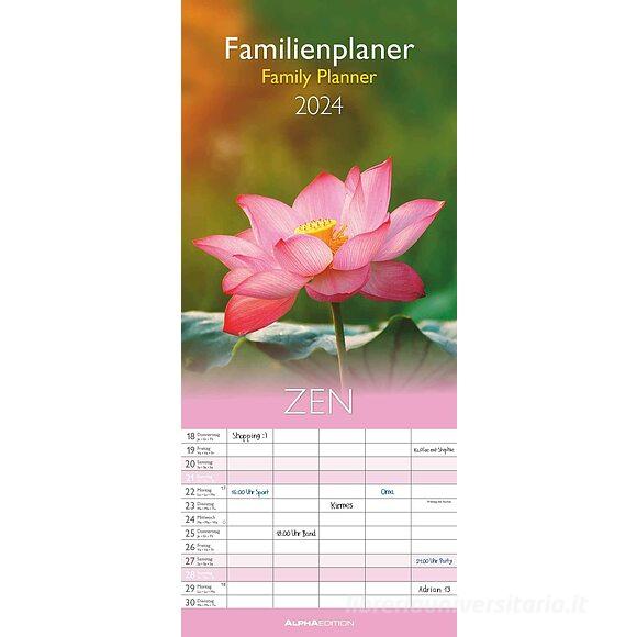 Calendario 2024 Family Planner Zen cm 19,5x45