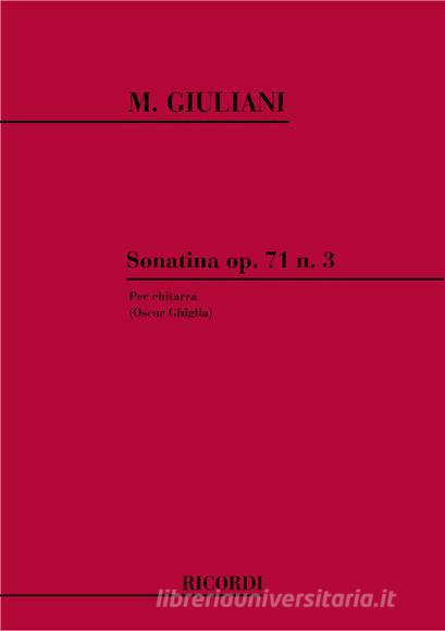 Sonatina Op. 71 N. 3 Per Chitarra
