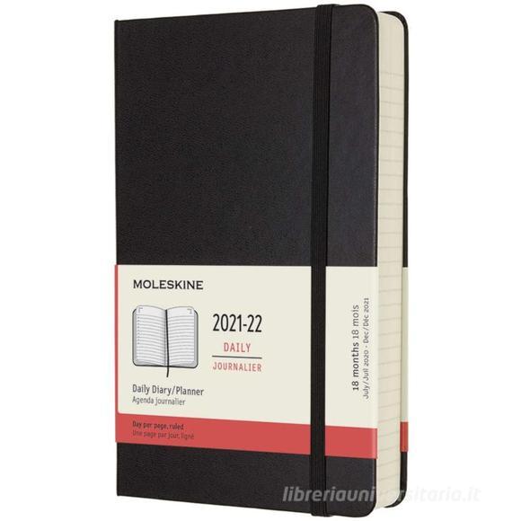 Moleskine 18 mesi Agenda giornaliera nera Large copertina rigida