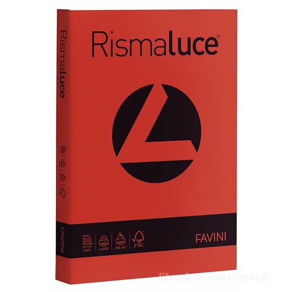 Risma Luce 125 fogli formato A4 200 gr rosso scarlatto