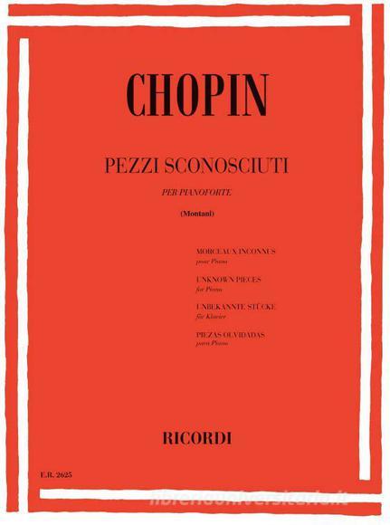 Pezzi Sconosciuti Ed. P. Montani - Per Pianoforte Collezione E.R. - Classica E Didattica - Spartito