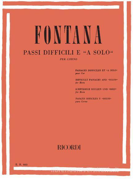 Passi Difficili E A Solo Per Corno