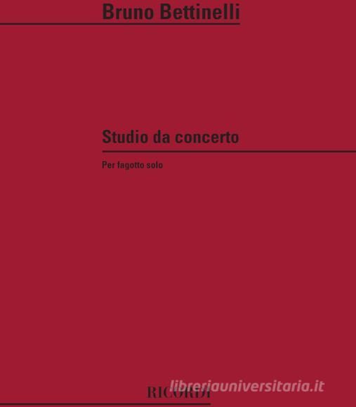 Studio Da Concerto Per Fagotto Solo
