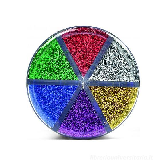 Barattolino dispenser porporina in 6 colori assortiti