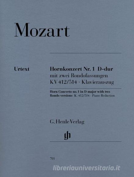 Konzert Fur Horn Und Orchester Nr 1 D-Dur Kv 4127514 (Mit D -Und F-Stimme)